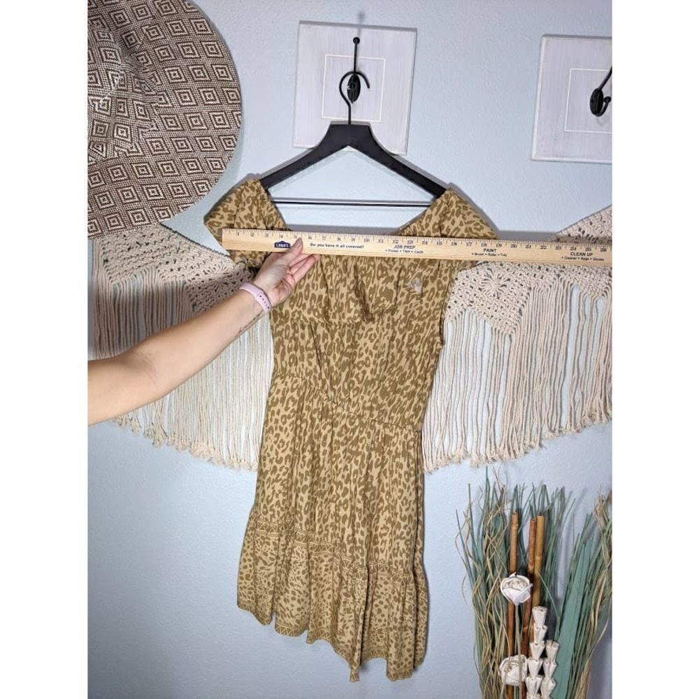 Leopard Print Off Shoulder Dress - Picture 4 of 15